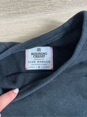Reigning Champ x Club Monaco Black Crewneck Sweatshirt